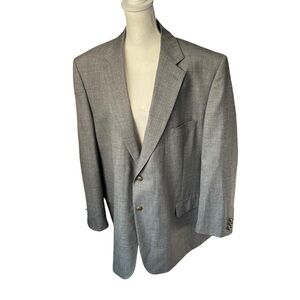 Bert Pulitzer gray wool 2 button sport coat blazer men size 48 48r preppy